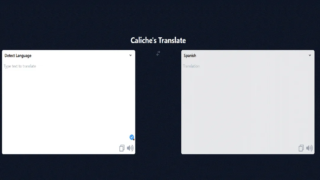 Caliche Translate portfolio